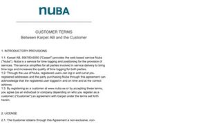 Nuba Customer Terms