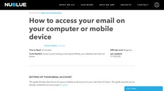 How to access your email | Nublue