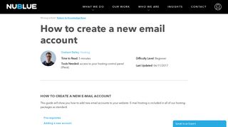 How to add a new email account | Nublue