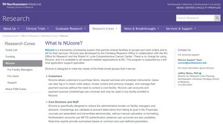 What Is NUcore?: Research: Feinberg School of Medicine ...