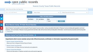 Nueces County, TX Free Public Records | Criminal | Arrests | Court ...
