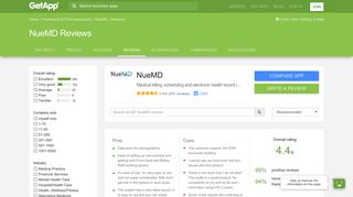NueMD Reviews - Ratings, Pros & Cons, Analysis and more | GetApp®
