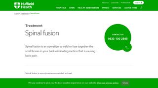 Spinal fusion | Nuffield Health
