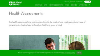 Health Assessments, Corporate Wellbeing | Nuffield Health