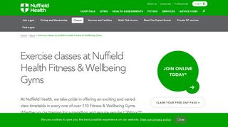 Exercise classes at Nuffield Health gyms | Nuffield Health