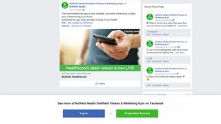 The new HealthScore app is now... - Nuffield Health Sheffield Fitness ...