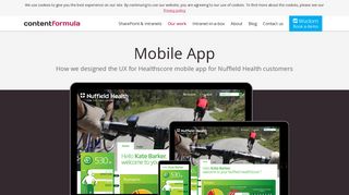 Mobile App for Nuffield Health - Content Formula