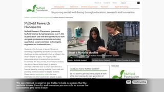 Nuffield Research Placements | Nuffield Foundation