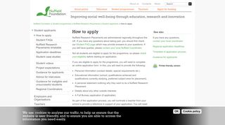 How to apply | Nuffield Foundation