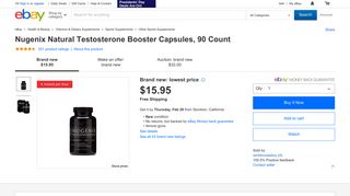 Nugenix Natural Testosterone Booster Capsules, 90 Count | eBay