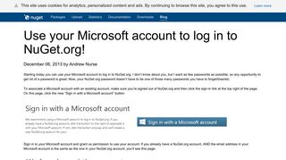 Use your Microsoft account to log in to NuGet.org! - NuGet Blog