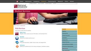 Web Services - Student Services | National University of Health Sciences