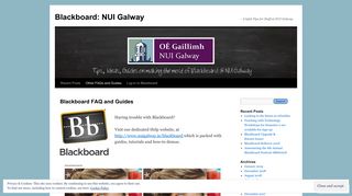 Blackboard FAQ and Guides | Blackboard: NUI Galway