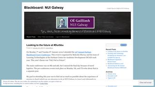 Blackboard: NUI Galway | – Useful Tips for Staff at NUI Galway