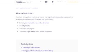 View Login History – Nulab