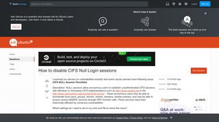 server - How to disable CIFS Null Login sessions - Ask Ubuntu