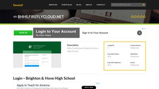 Welcome to Bhhs.fireflycloud.net - Login - Brighton & Hove High School