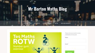 Number gym: infinite worksheet - TES Maths Resource of the Week ...