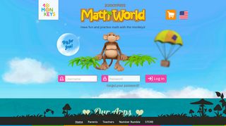10monkeys.com: Have fun and practice math with the monkeys!
