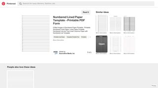 Numbered Lined Paper Template - Printable PDF Form | Business ...