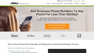 eVoice: Virtual Business Phone Numbers & Virtual Phone System
