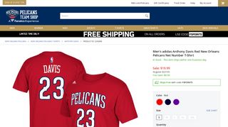 Men's adidas Anthony Davis Red New Orleans Pelicans Net Number ...