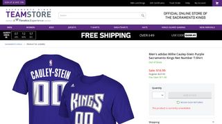 Men's adidas Willie Cauley-Stein Purple Sacramento Kings Net ...