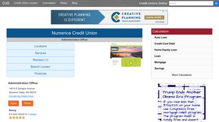 Numerica Credit Union - Spokane Valley, WA - Credit Unions Online
