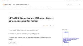 UPDATE 2-Numericable-SFR raises targets as tackles costs after ...