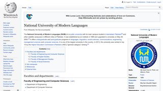 National University of Modern Languages - Wikipedia