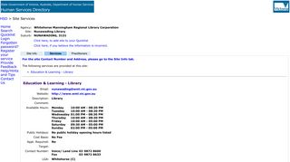 Nunawading Library - HSD - Site Services - Human Services Directory