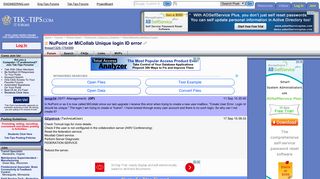 NuPoint or MiCollab Unique login ID error - Mitel Networks ...