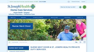Nurse Next Door - St. Joseph Home Health
