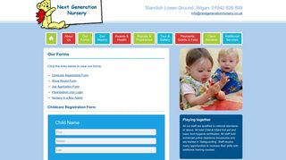 Nursery forms - Next Generation Nursery & Schoolies Club