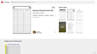 Nursery Check-In Form #4 | Church Nursery | Pinterest | Church ...