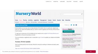 Preview and sign up to email bulletins | Nursery World