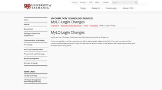 MyLO Login Changes - Information Technology Services | University ...