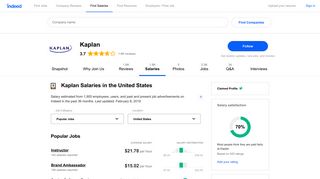 How much does Kaplan pay? | Indeed.com