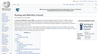 Nursing and Midwifery Council - Wikipedia