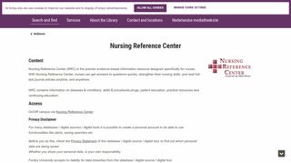 Nursing Reference Center - Fontys University