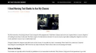 I Used Nursing Test Banks to Ace My Classes | My Fast College Degree