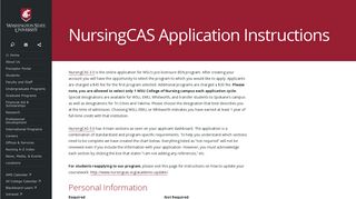 NursingCAS Application Instructions | College of Nursing | Washington ...