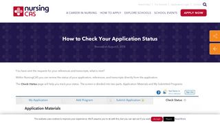 How to Check Your Application Status | NursingCAS