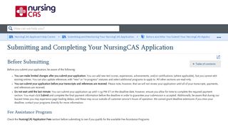 Submitting and Completing Your NursingCAS Application - Liaison
