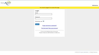 WebAdMIT > Login