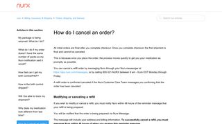 How do I cancel an order? – nurx