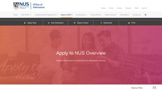 Apply to NUS | National University of Singapore(NUS) Office of ...