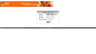 Centralised Online Registration System - NUS