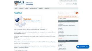 WebMail | NUS Information Technology