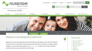Credit Card Cash Back | Nusenda Credit Union